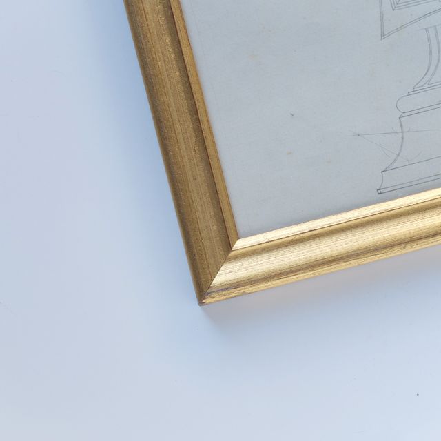 Lámina arquitectura antigua enmarcada