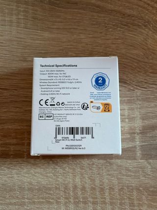 Interruptor inteligente empotrado Meross MSS810