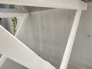 Mesa cristal y teca - exterior