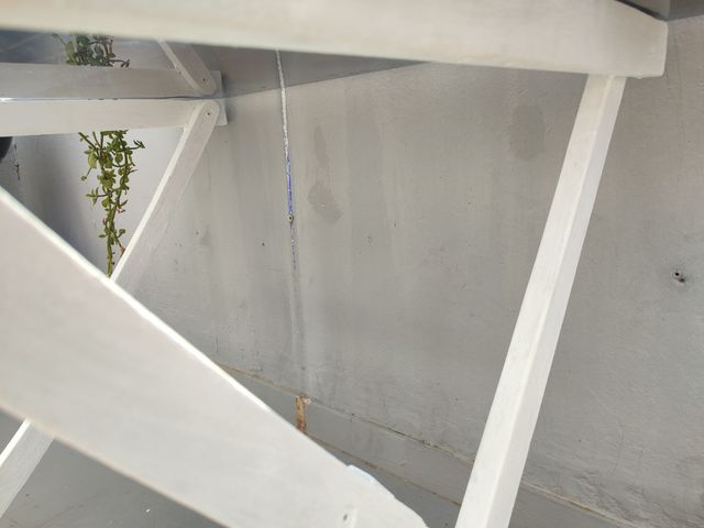 Mesa cristal y teca - exterior