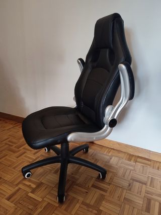 Silla escritorio gaming negra