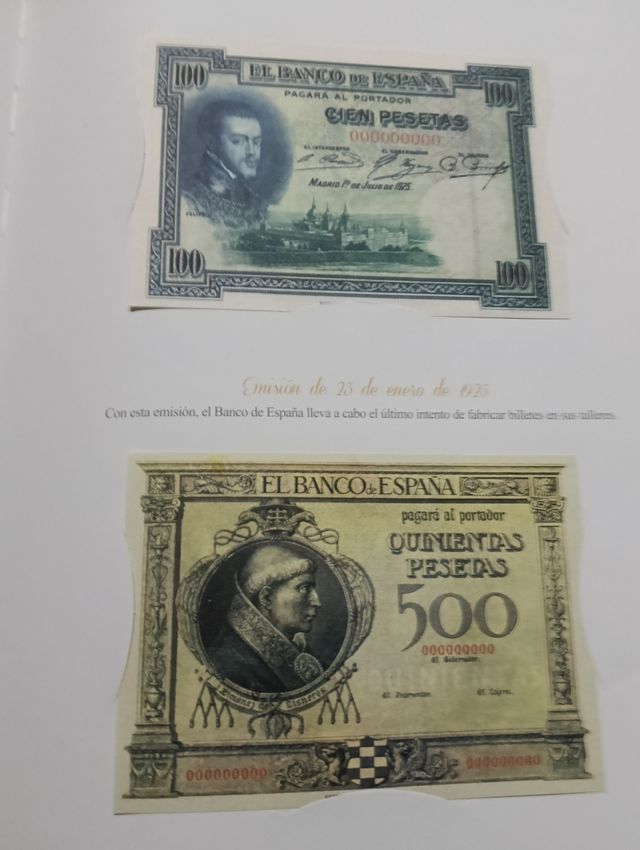 Libro billetes antiguos España