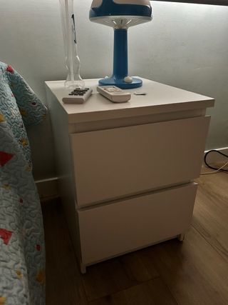 DOS Mesita noche IKEA blanca