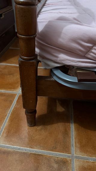 Cama madera antigua 95/105x180