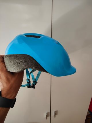 Casco bici niño B'Twin azul