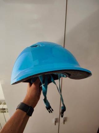 Casco bici niño B'Twin azul