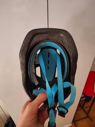 Casco bici niño B'Twin azul