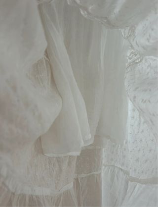 Maxifalda blanca algodón estilo ibicenco – M
