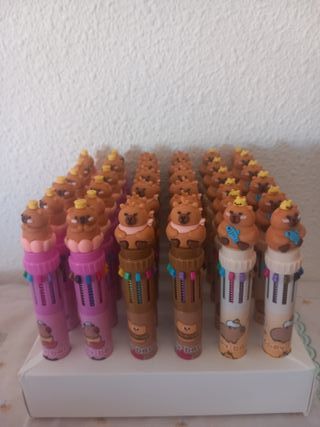 6 bolígrafos Capybara nuevos