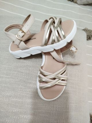 Sandalias Basi & Basi niña beige-dorado