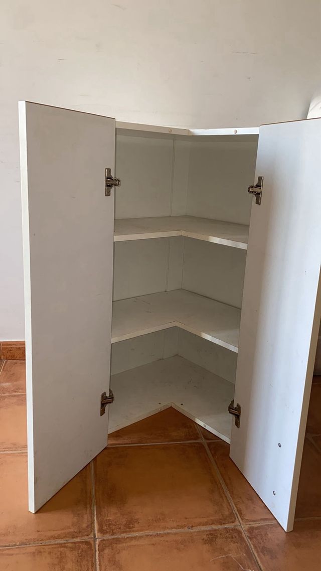Rinconera blanca para cocina u otra habitación