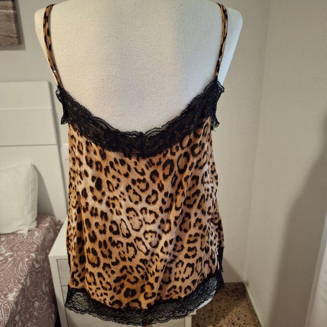Top lencero leopardo