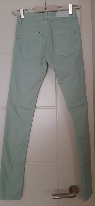 Pantalones pitillo mujer - verde