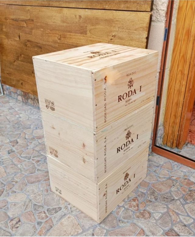 3 Scatole di Vino RODA in Legno 1 con tappo decorativo