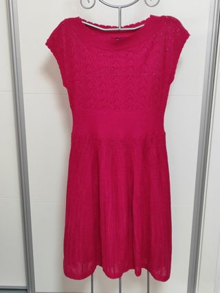 Vestido rosa punto - Talla M