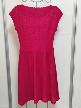 Vestido rosa punto - Talla M