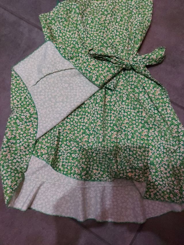 Vestito estivo floreale verde tg S