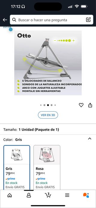 Hamaca electrica de bebe