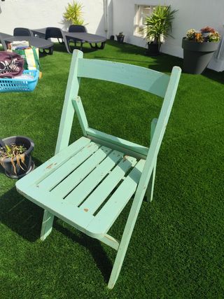 Silla Plegable Vintage Verde