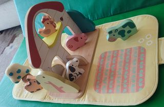 Juguete granja de madera Montessori para bebés