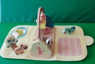 Juguete granja de madera Montessori para bebés