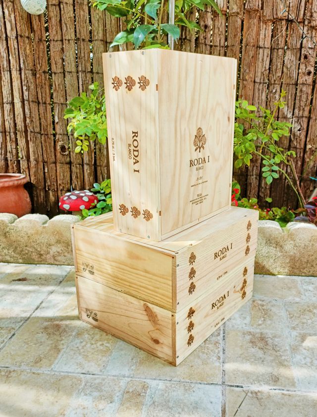 3 scatole di legno con coperchio per artigianato decorativo