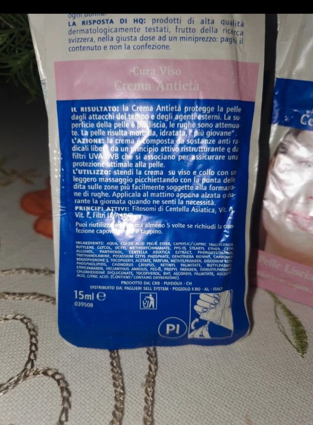 HQ * Swiss made * 10 blister nuovi da 15ml * Crema