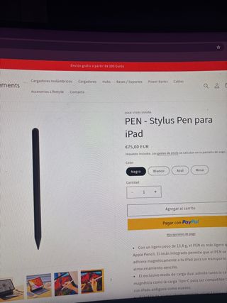 Stylus Pen ADAM elements iPad valorado en 75 euros