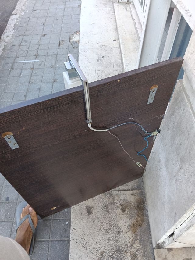 Espejo baño marrón - madera