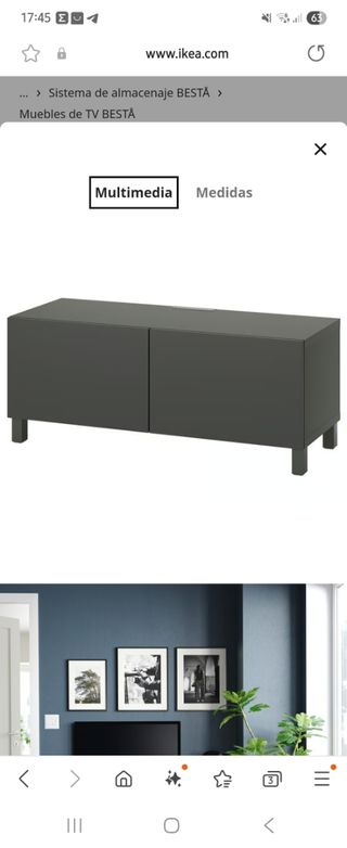 Mueble TV BESTÅ - Gris