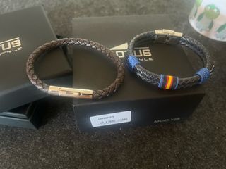 Pulseras LOTUS caballero - Marrón y Azul