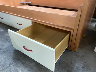 Cama nido 2ª mano - madera beige/blanca