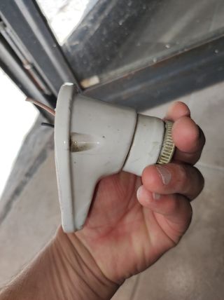 Porta lampada vintage ceramica bianca