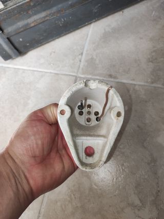 Porta lampada vintage ceramica bianca