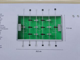 Mini biliardino da tavolo.