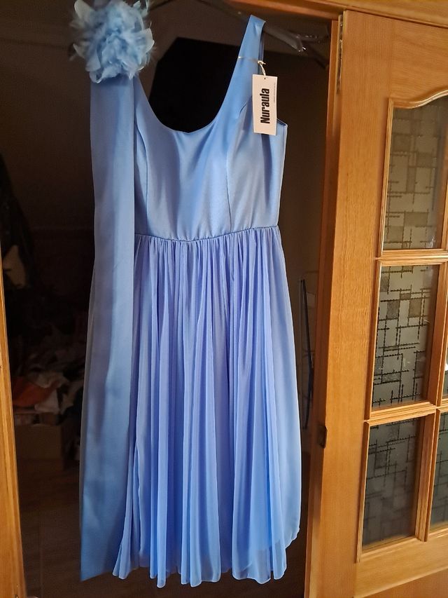 Vestido Nuraula azul bebé - midi