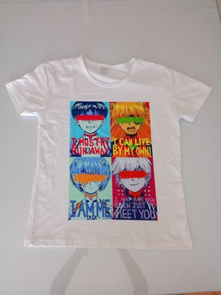 Camiseta Evangelion multicolor