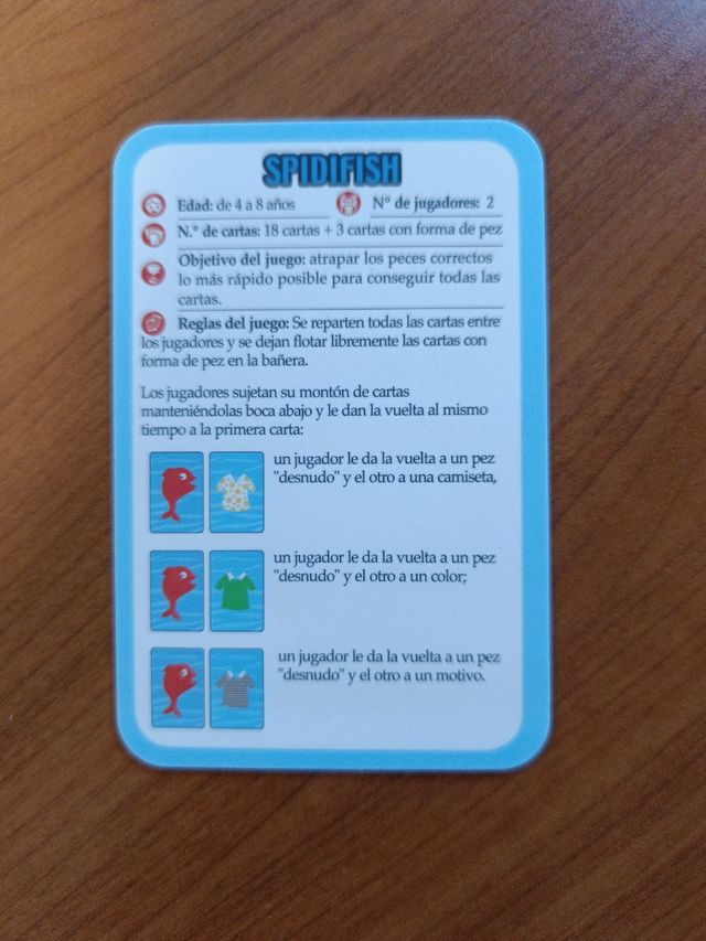 Juego cartas SPIDIFISH Djeco - Para la bañera