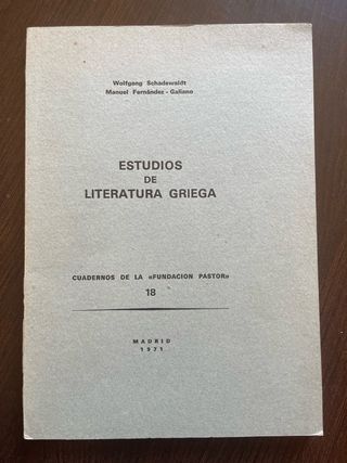 Estudios de literatura griega