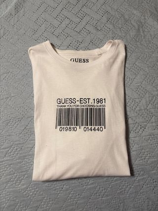 Camiseta Hombre Guess blanca - Est. 1981