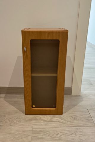 Mueble baño con cristal - Madera