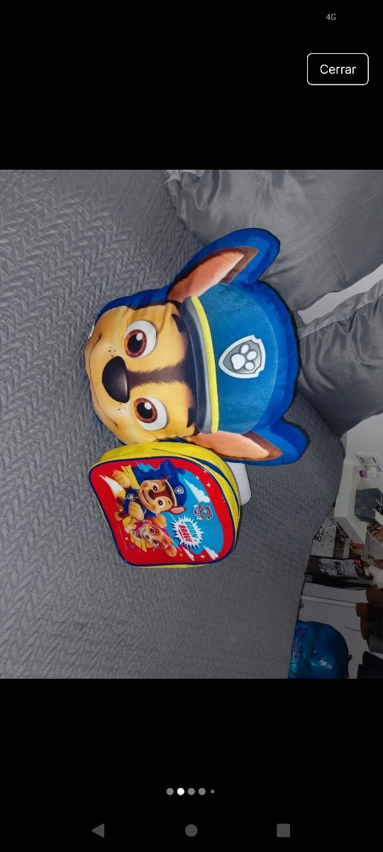 Mochila y cojín Patrulla Canina