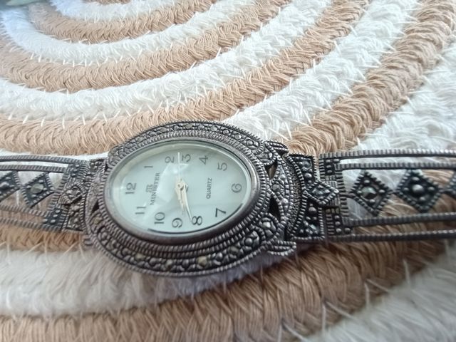 Reloj pulsera plata mujer