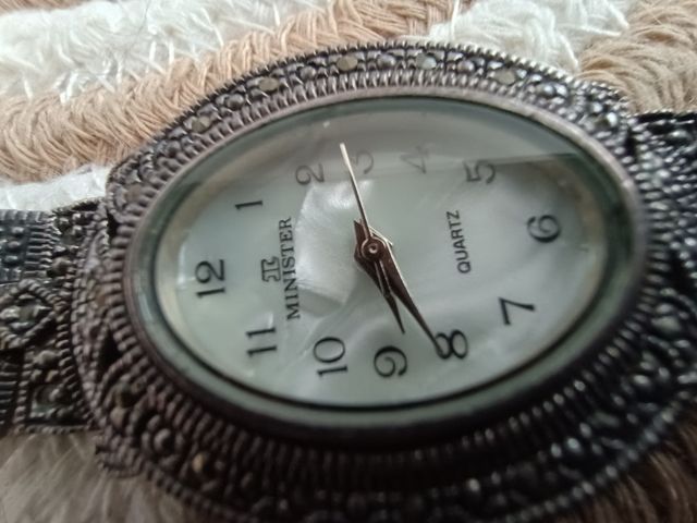 Reloj pulsera plata mujer