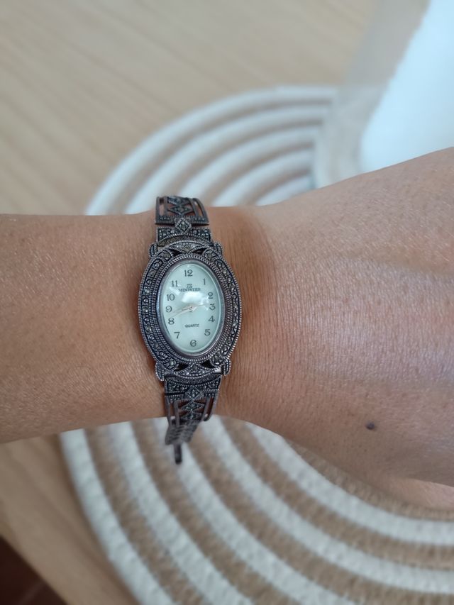 Reloj pulsera plata mujer
