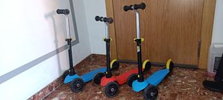 Patin Oxelo B1 3Ruedas 2Azules 1Naranja