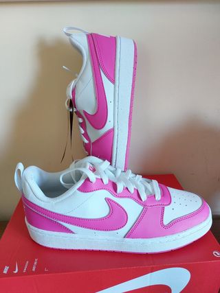 Zapatillas Nike Court Borough Rosa-Blancas