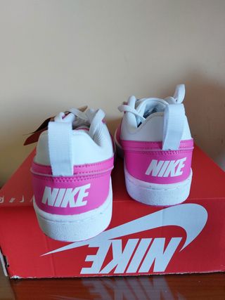Zapatillas Nike Court Borough Rosa-Blancas
