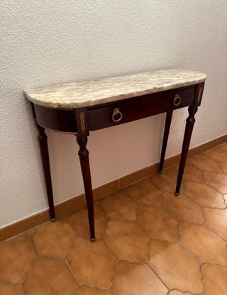 Mesa consola mármol - madera - estilo clásico
