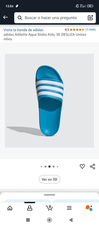 Chanclas Adidas azules